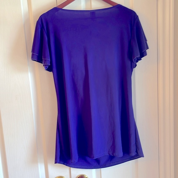 Purple short sleeved blouse - Picture 5 of 5